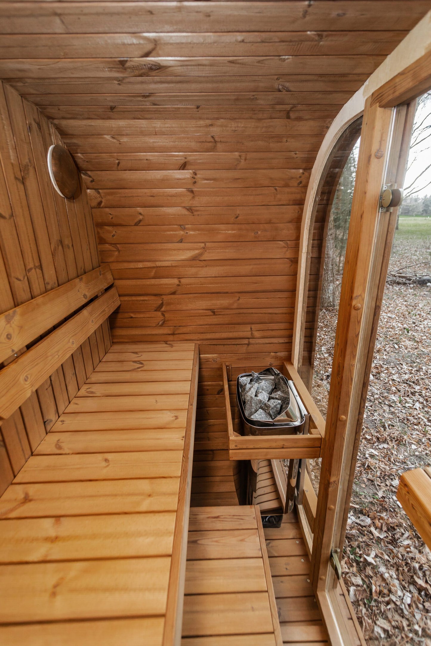 Handgefertigte Thermoholz-Sauna CUBE MINI DIY – 1,2 m