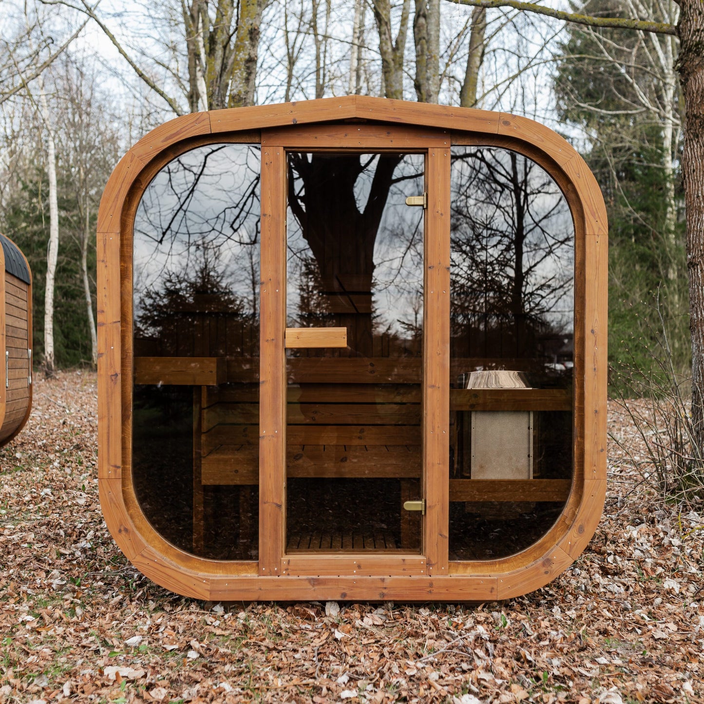 Handgefertigte Thermoholz-Sauna CUBE MINI DIY – 1,2 m