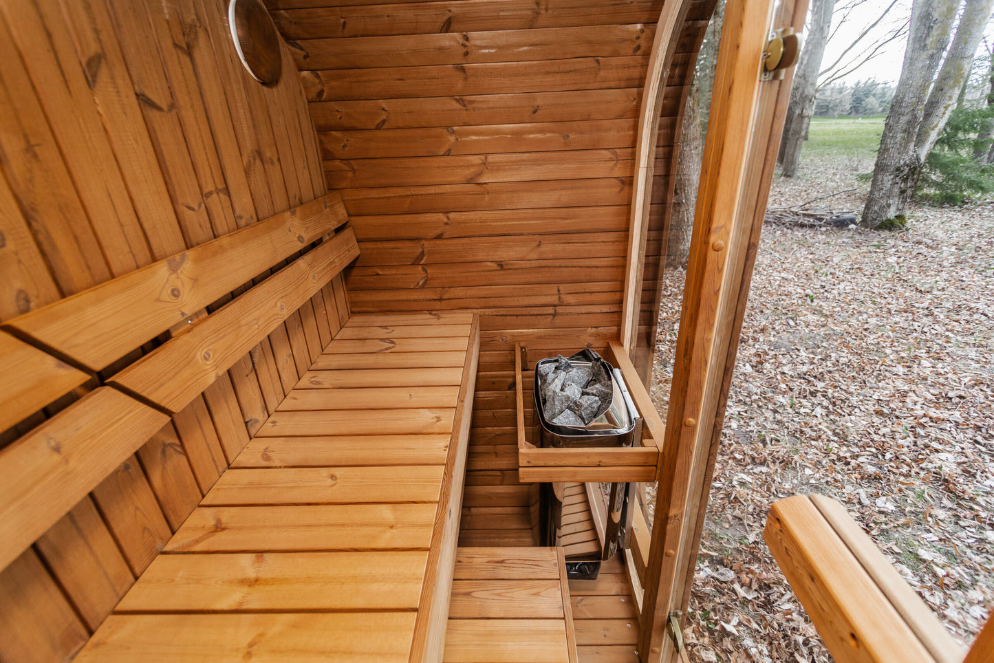 Handgefertigte Thermoholz-Sauna CUBE MINI DIY – 1,2 m