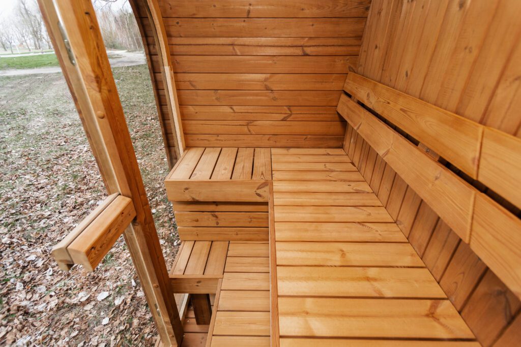 Handgefertigte Thermoholz-Sauna CUBE MINI DIY – 1,2 m