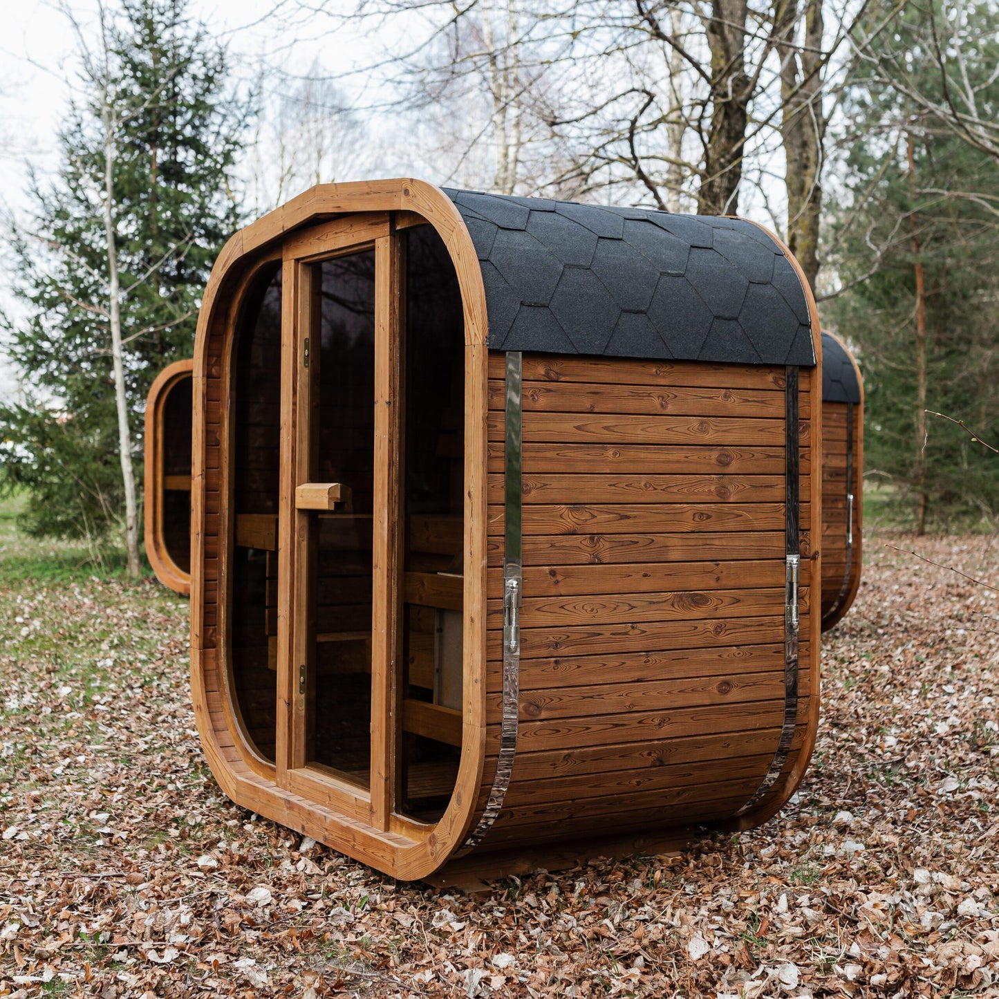 Handgefertigte Thermoholz-Sauna CUBE MINI DIY – 1,2 m