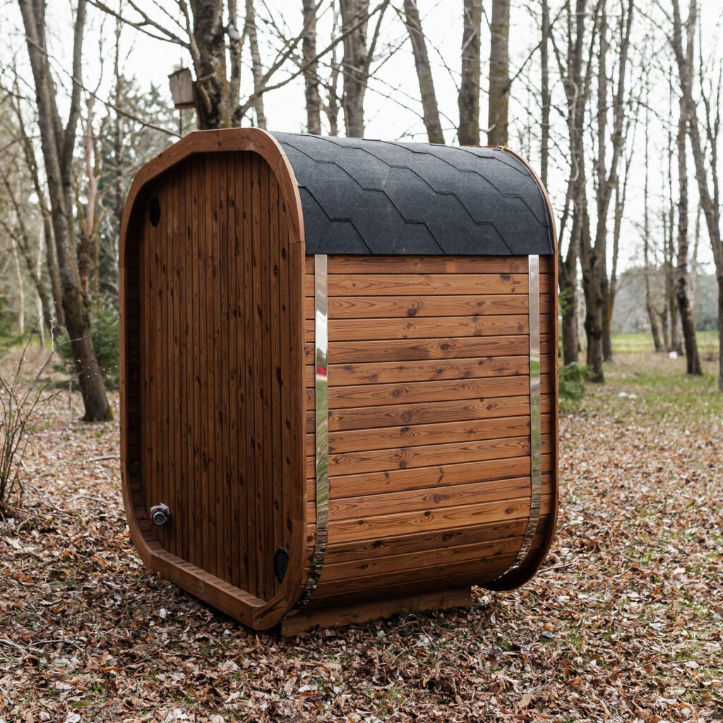 Handgefertigte Thermoholz-Sauna CUBE MINI DIY – 1,2 m