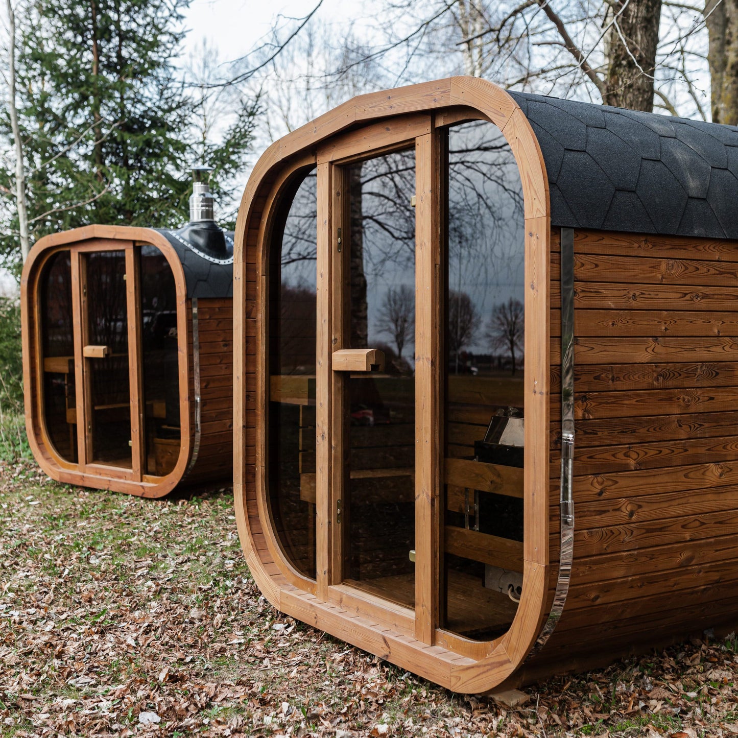 Handgefertigte Thermoholz-Sauna CUBE MINI DIY – 1,6 m
