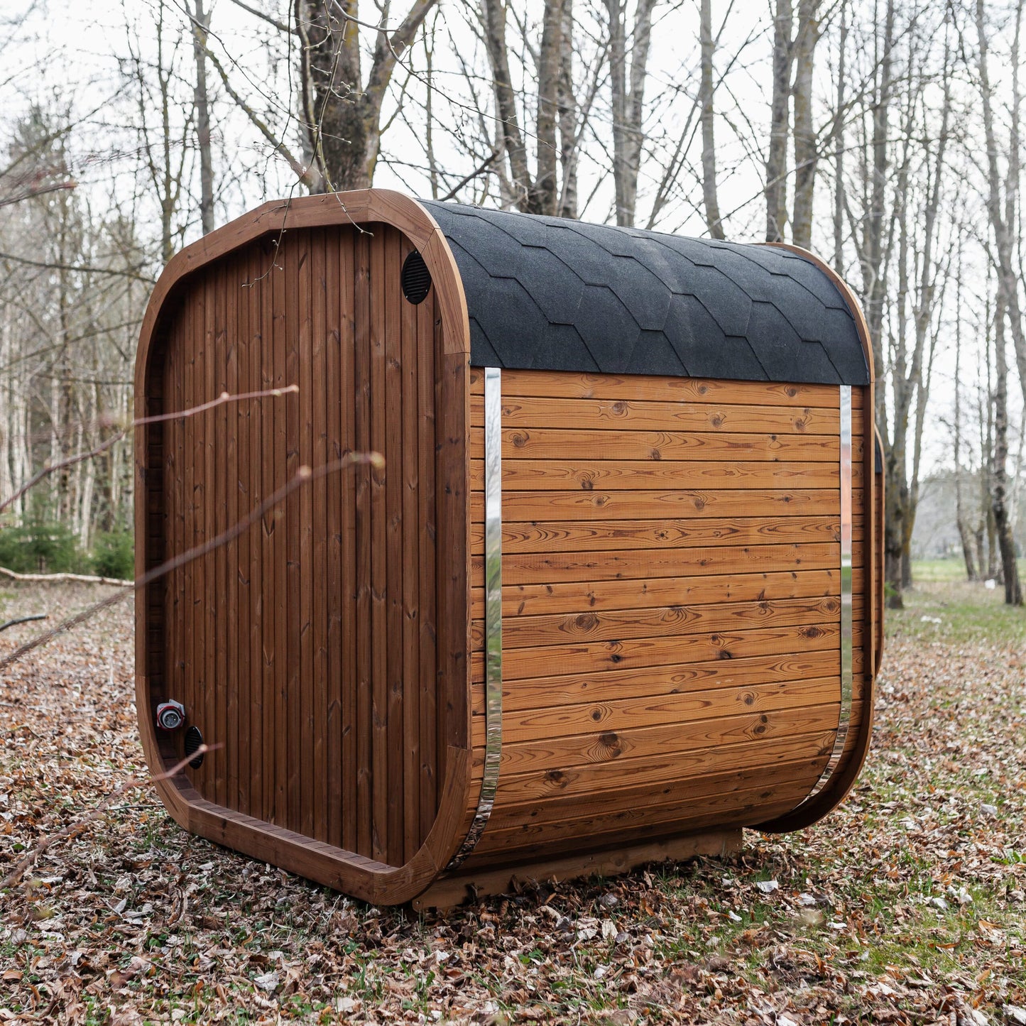 Handgefertigte Thermoholz-Sauna CUBE MINI DIY – 1,6 m