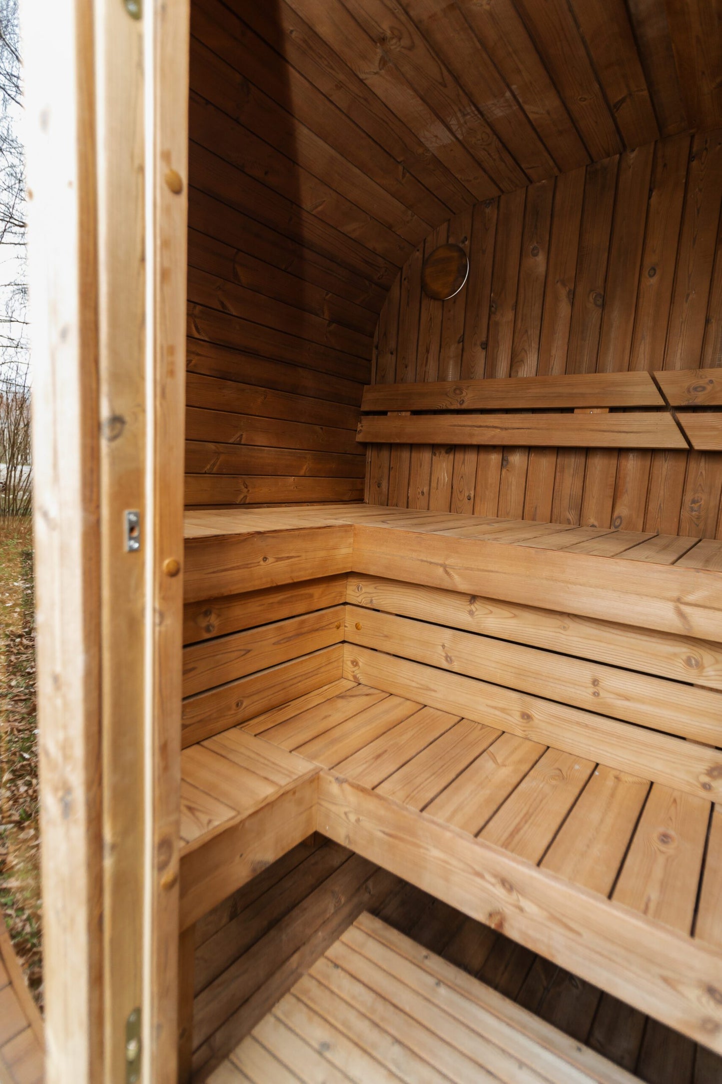 Handgefertigte Thermoholz-Sauna CUBE MINI DIY – 1,6 m