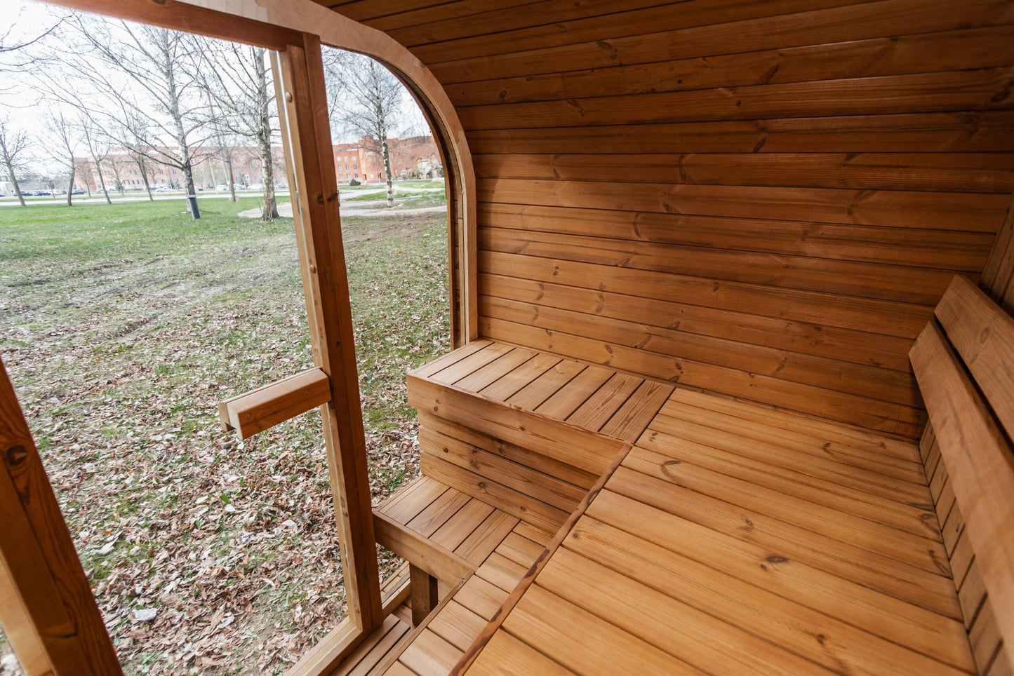 Handgefertigte Thermoholz-Sauna CUBE MINI DIY – 1,6 m