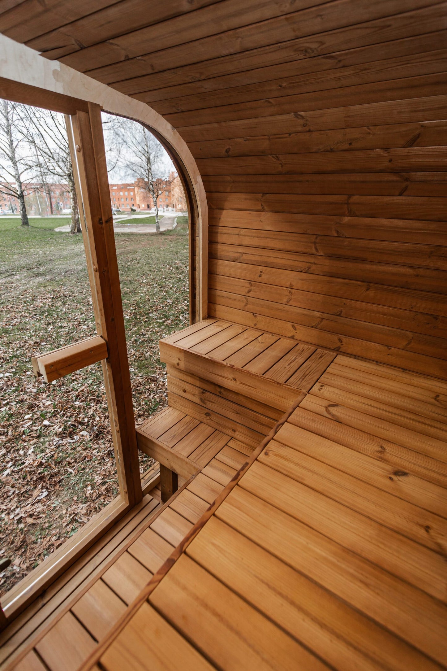 Handgefertigte Thermoholz-Sauna CUBE MINI DIY – 1,6 m