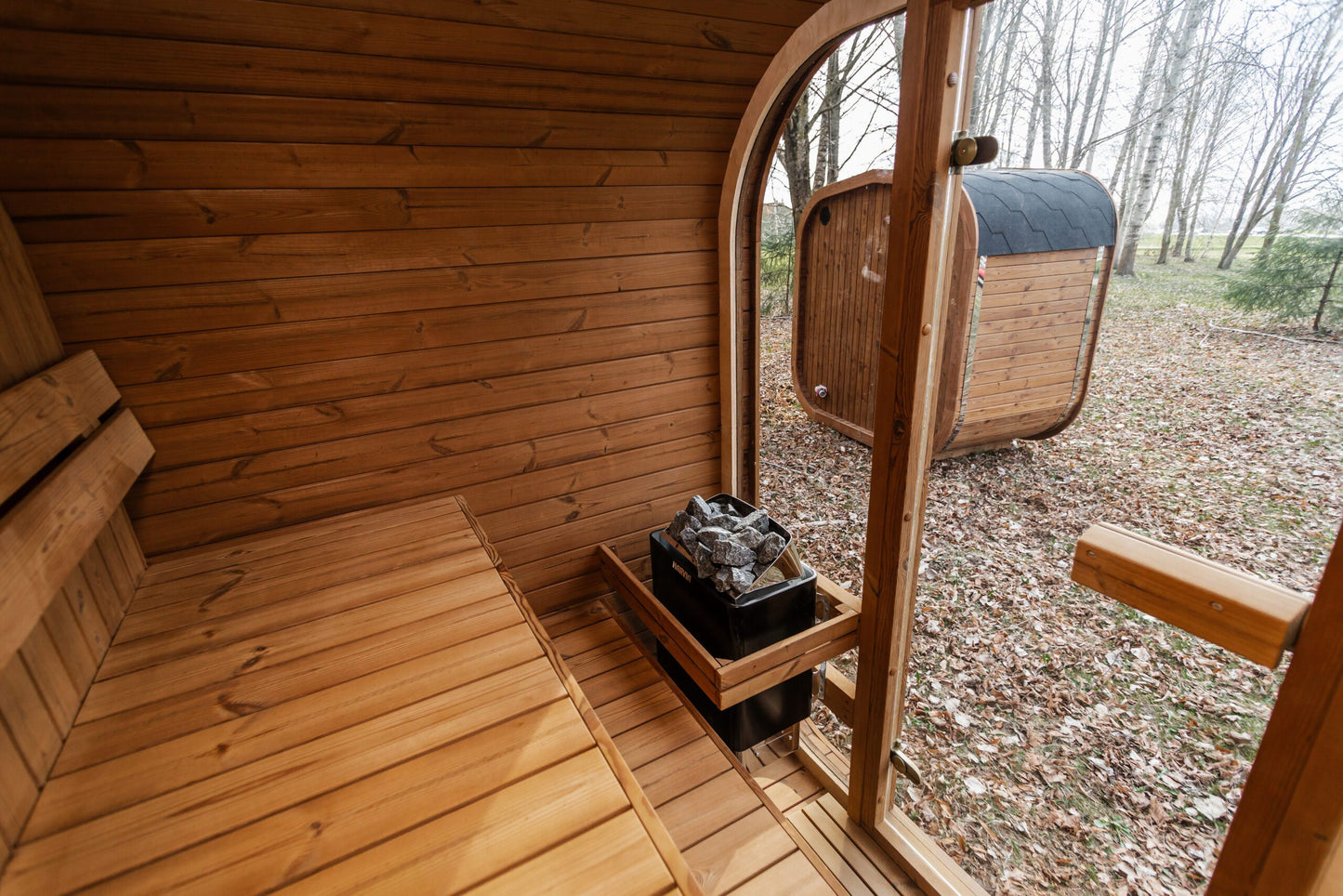 Handgefertigte Thermoholz-Sauna CUBE MINI DIY – 1,6 m