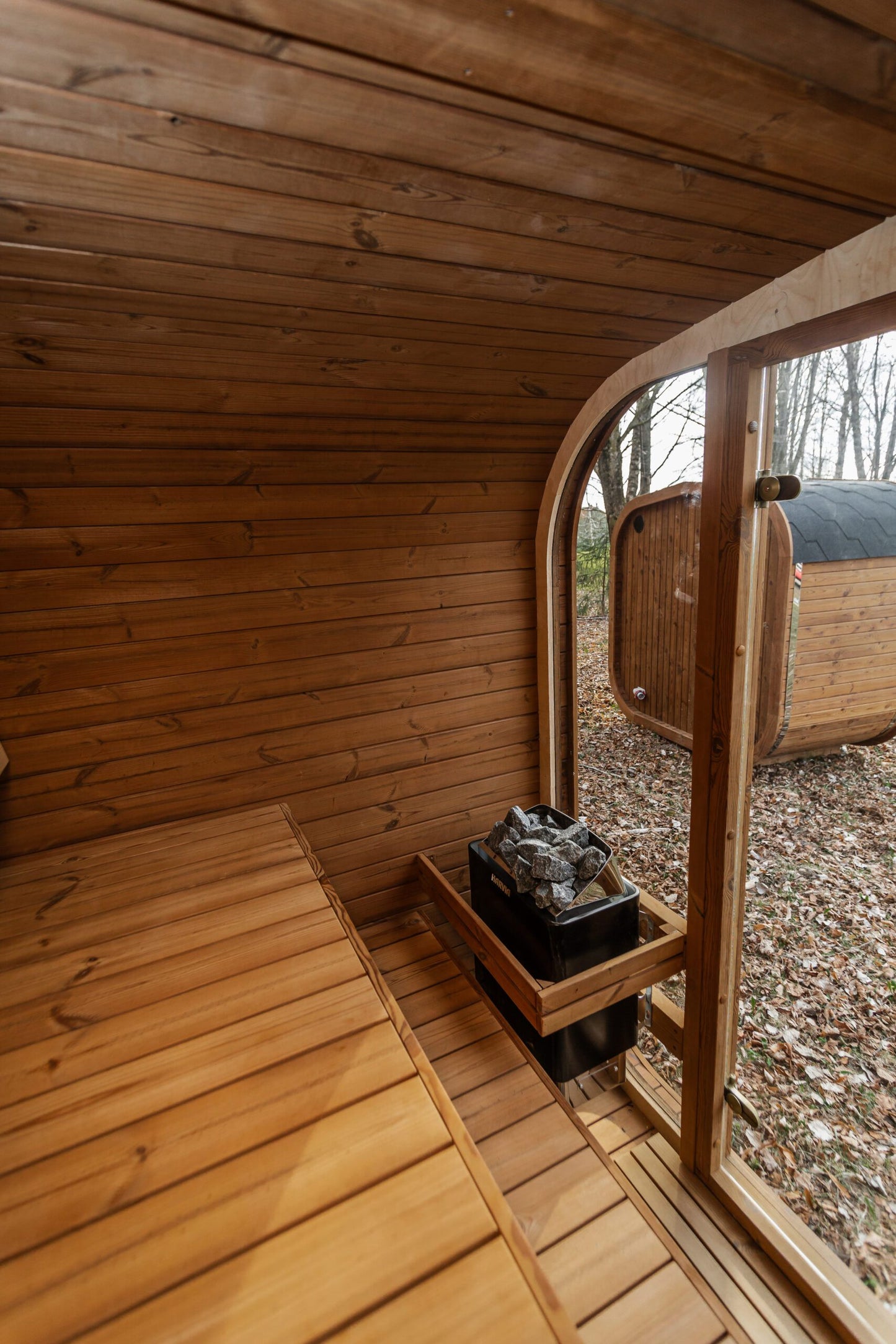Handgefertigte Thermoholz-Sauna CUBE MINI DIY – 1,6 m