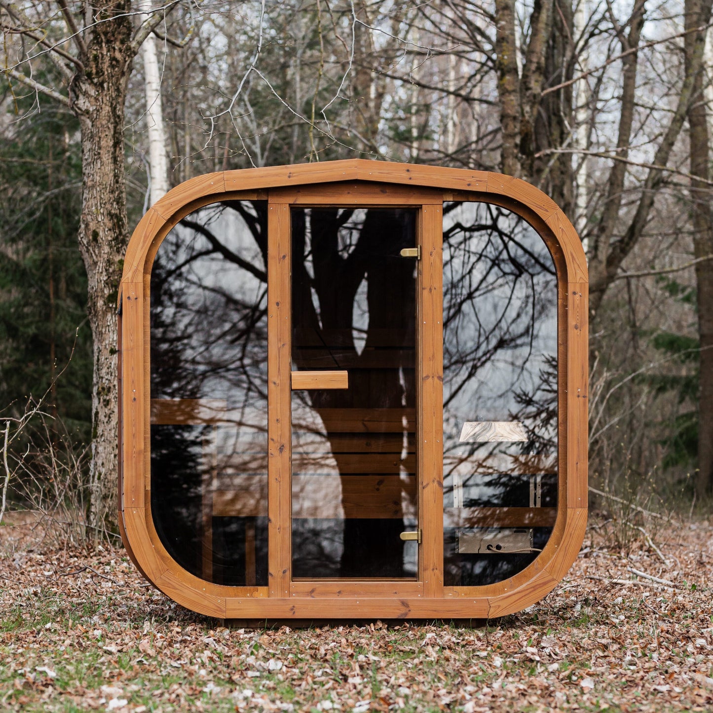 Handgefertigte Thermoholz-Sauna CUBE MINI DIY – 1,6 m