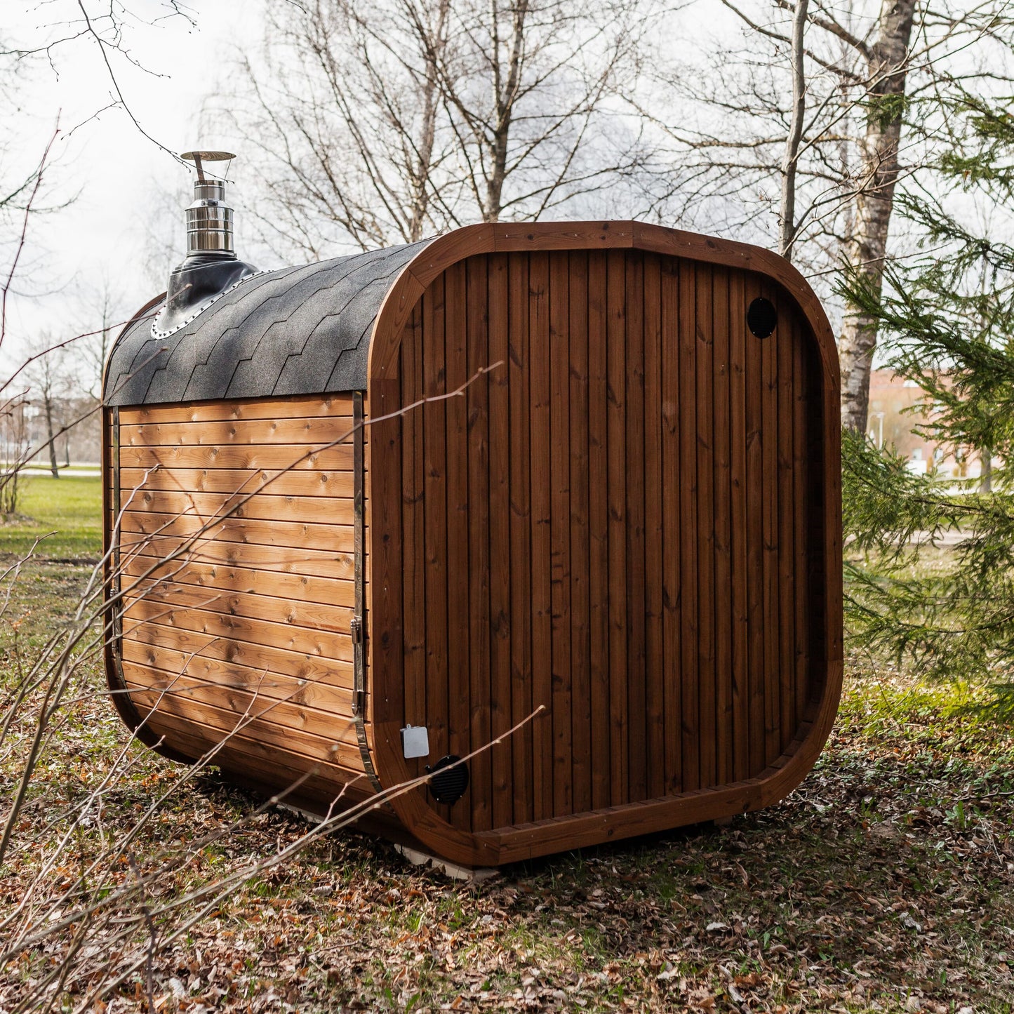 Handgefertigte Thermoholz-Sauna CUBE MINI DIY – 2 m