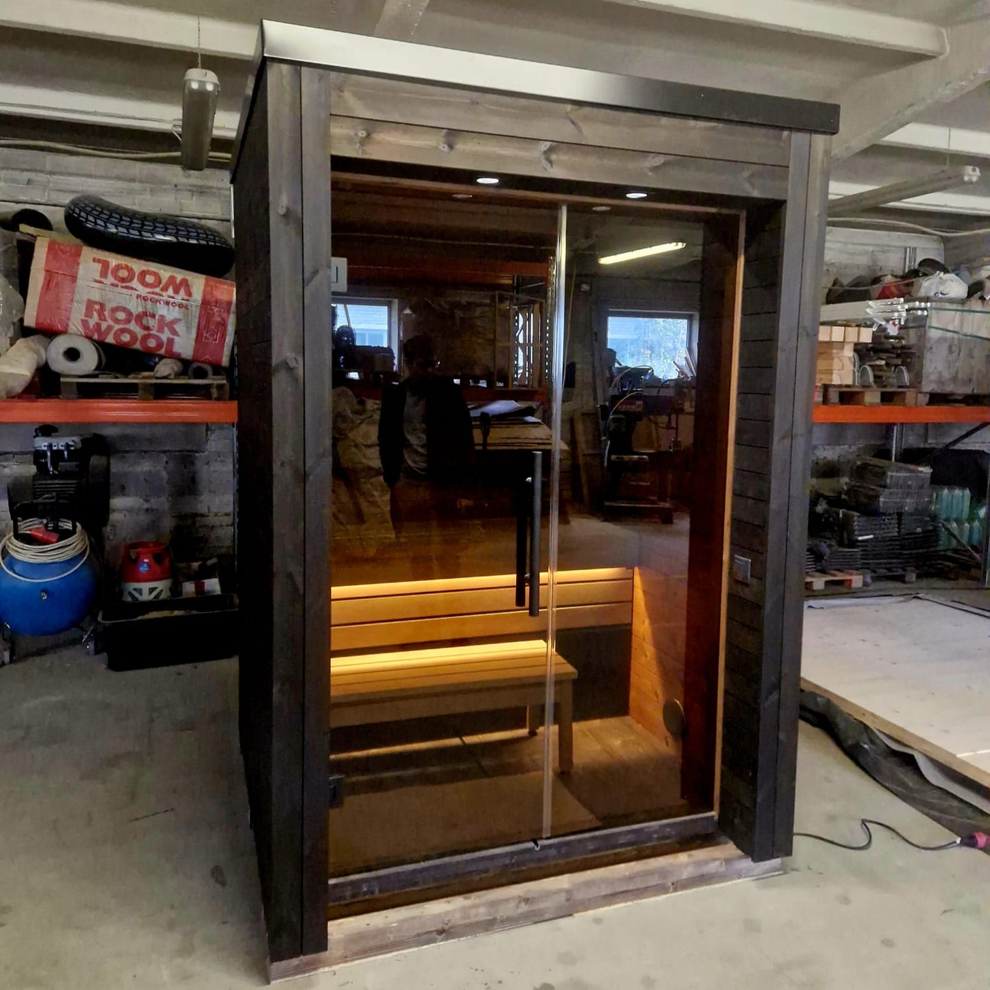 Handgefertigte Thermoholz-Sauna Arico Premium
