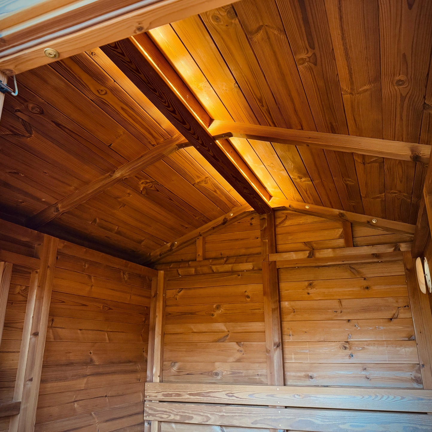 Compact DIY Thermowood sauna for garden installation