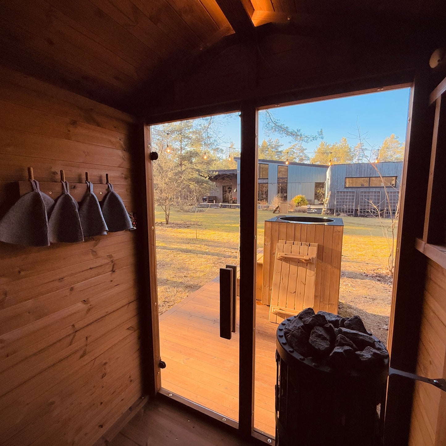 DIY sauna kit with Thermowood finish for home use
