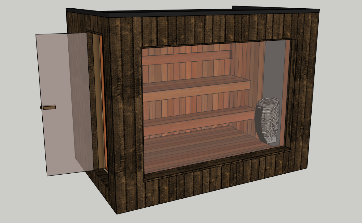 CUBA CUBE mini sauna 3x2m