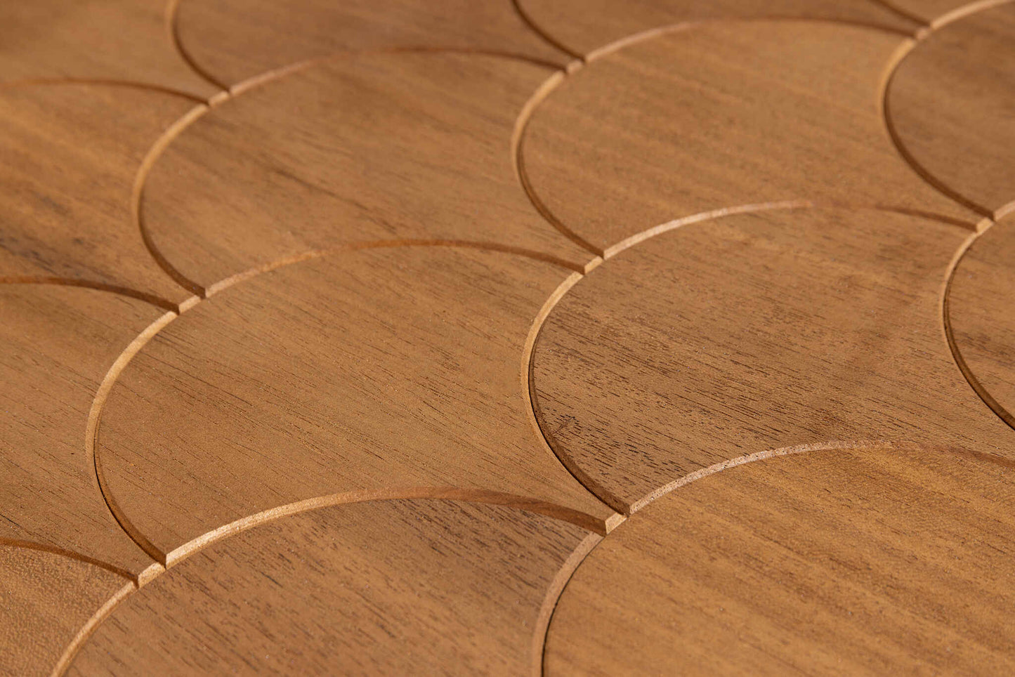 Decorative wall panel Geometric Fish Scale Thermo Abachi