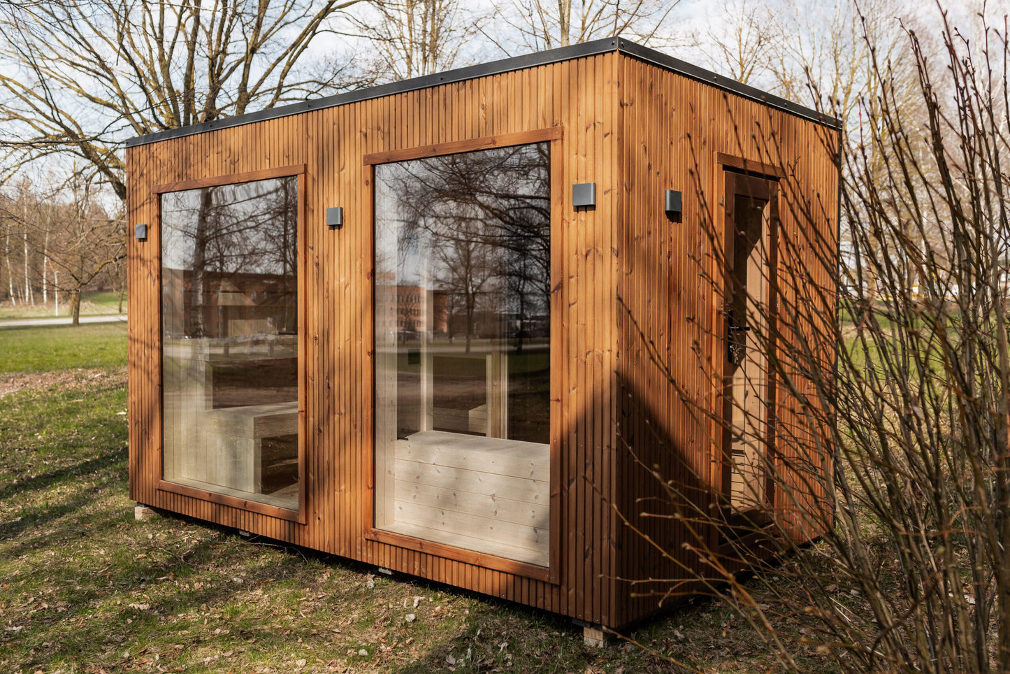 Rahmensauna LAKE Thermoholz 240×400