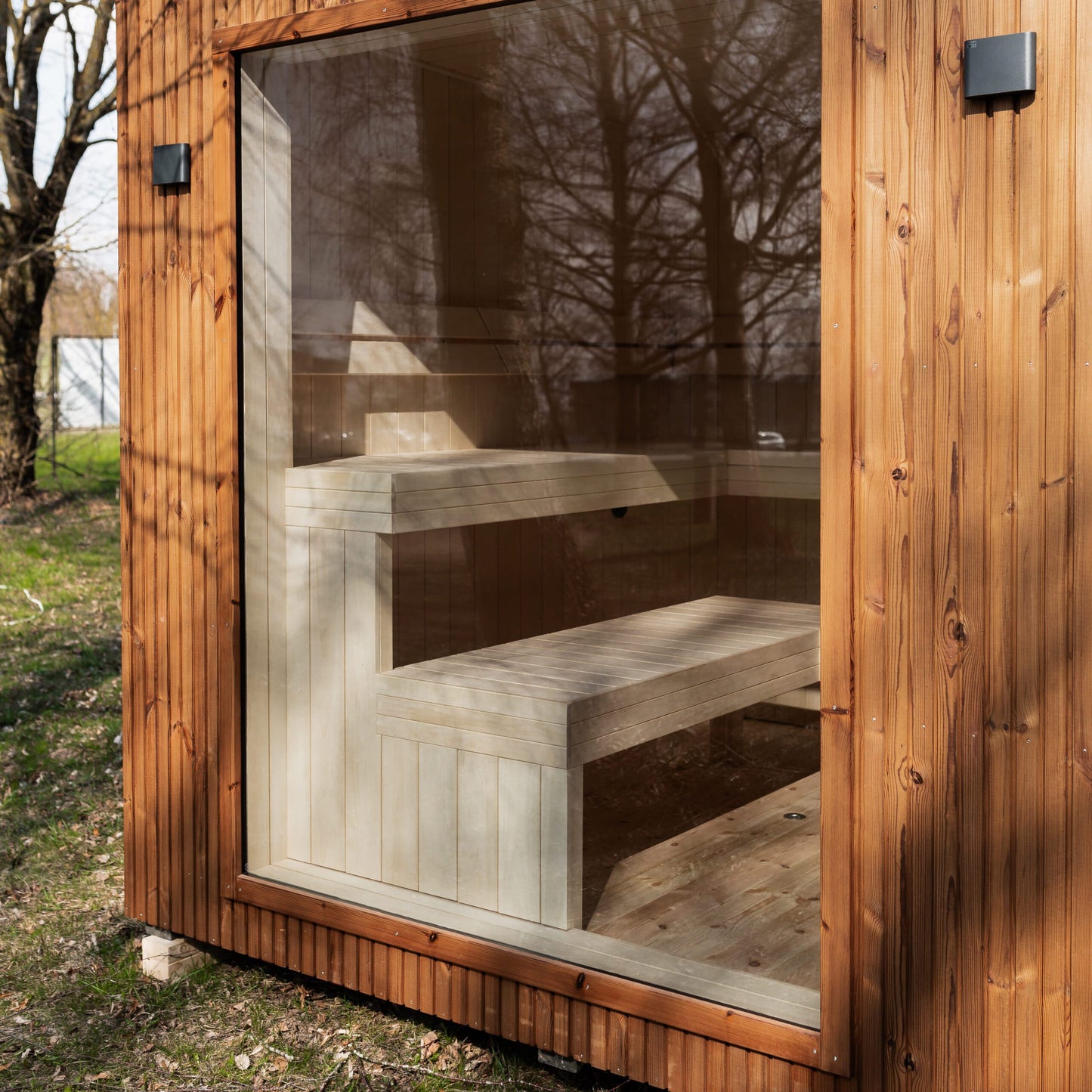 Rahmensauna LAKE Thermoholz 240×400