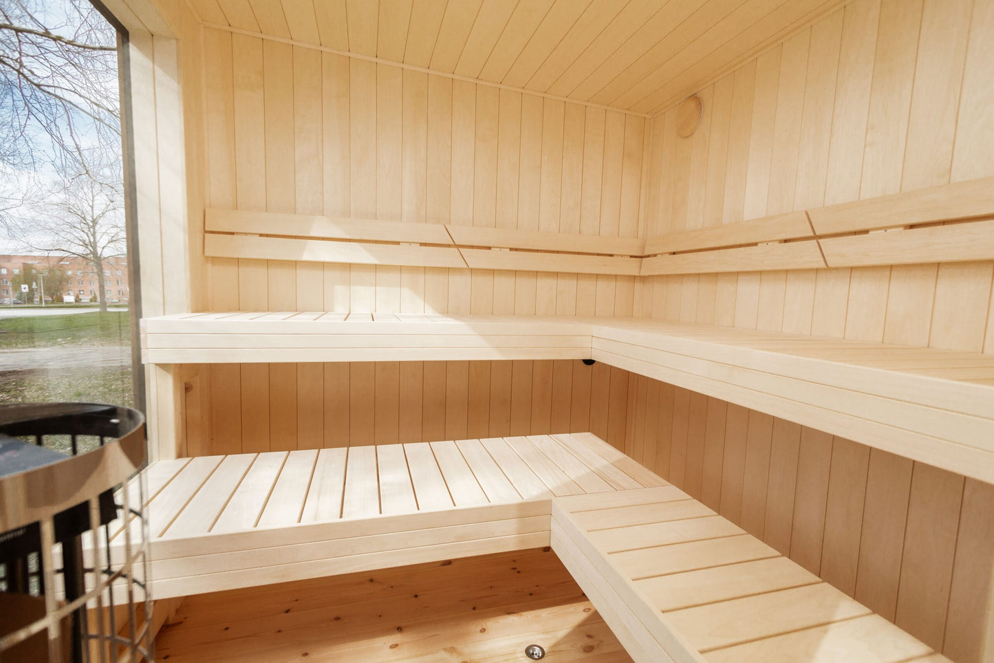 Rahmensauna LAKE Thermoholz 240×400