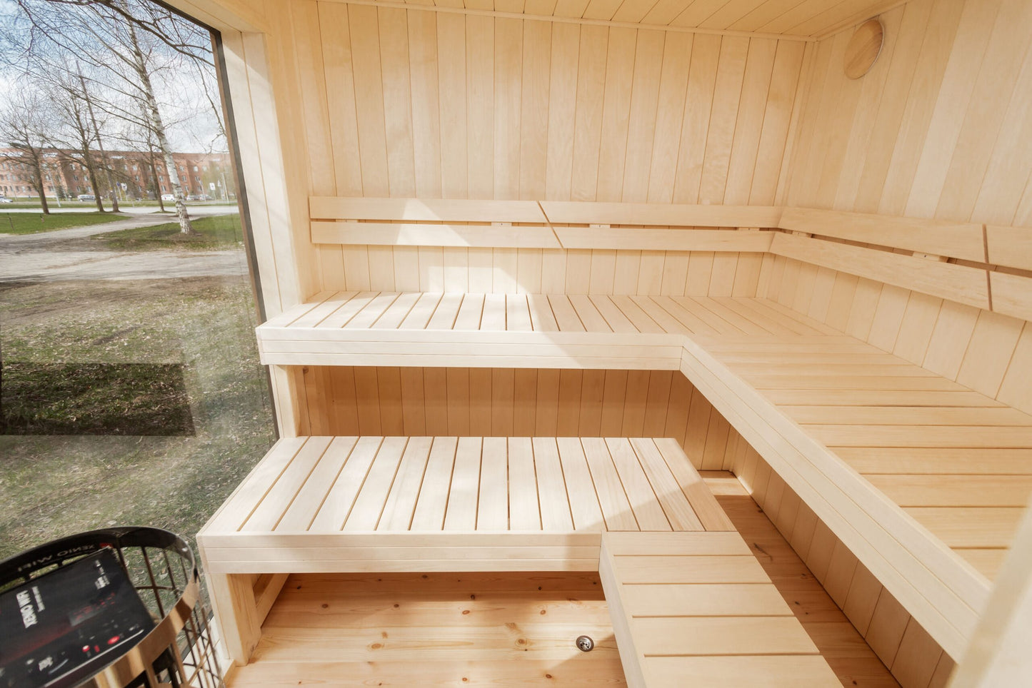 Rahmensauna LAKE Thermoholz 240×400