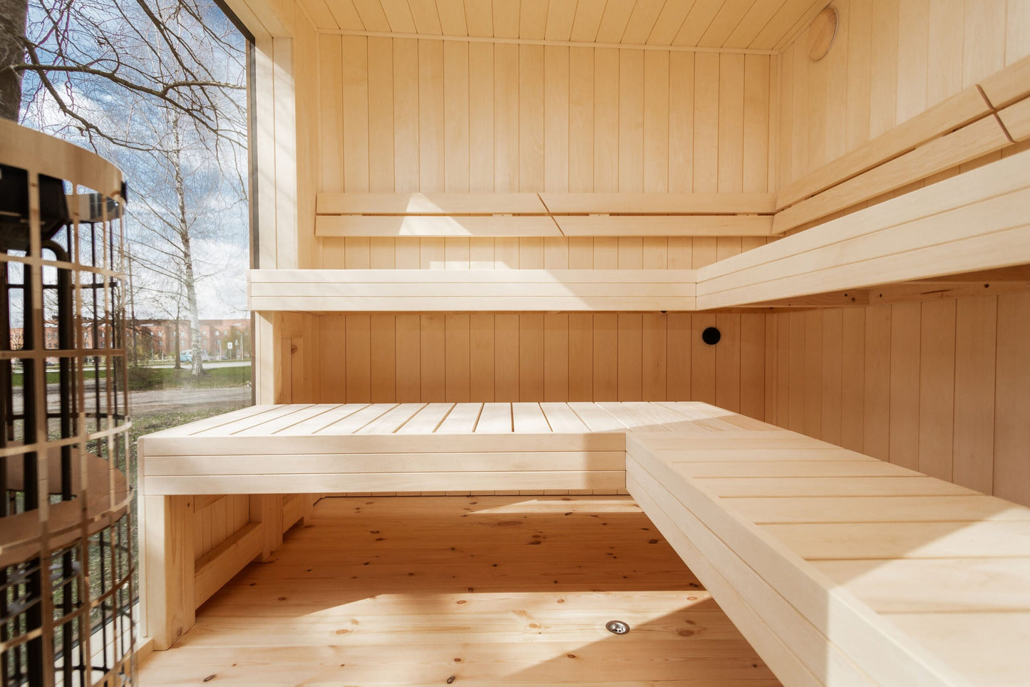 Rahmensauna LAKE Thermoholz 240×400