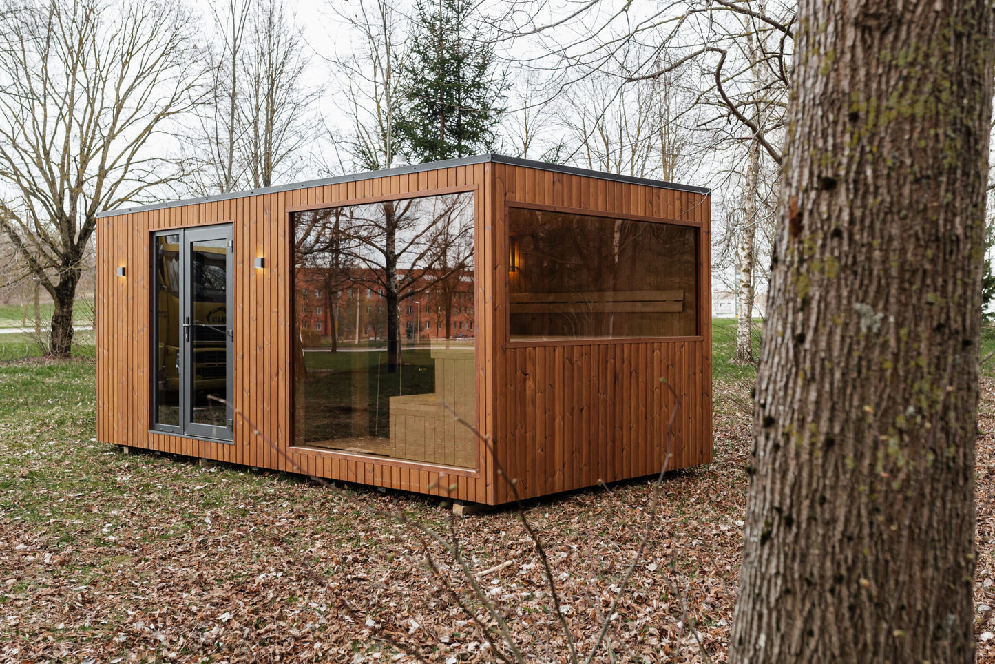 Luxus Thermoholz Modulsauna & Wellnesskabine