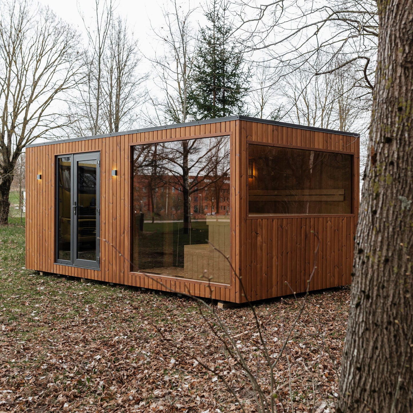 Luxus Thermoholz Modulsauna & Wellnesskabine