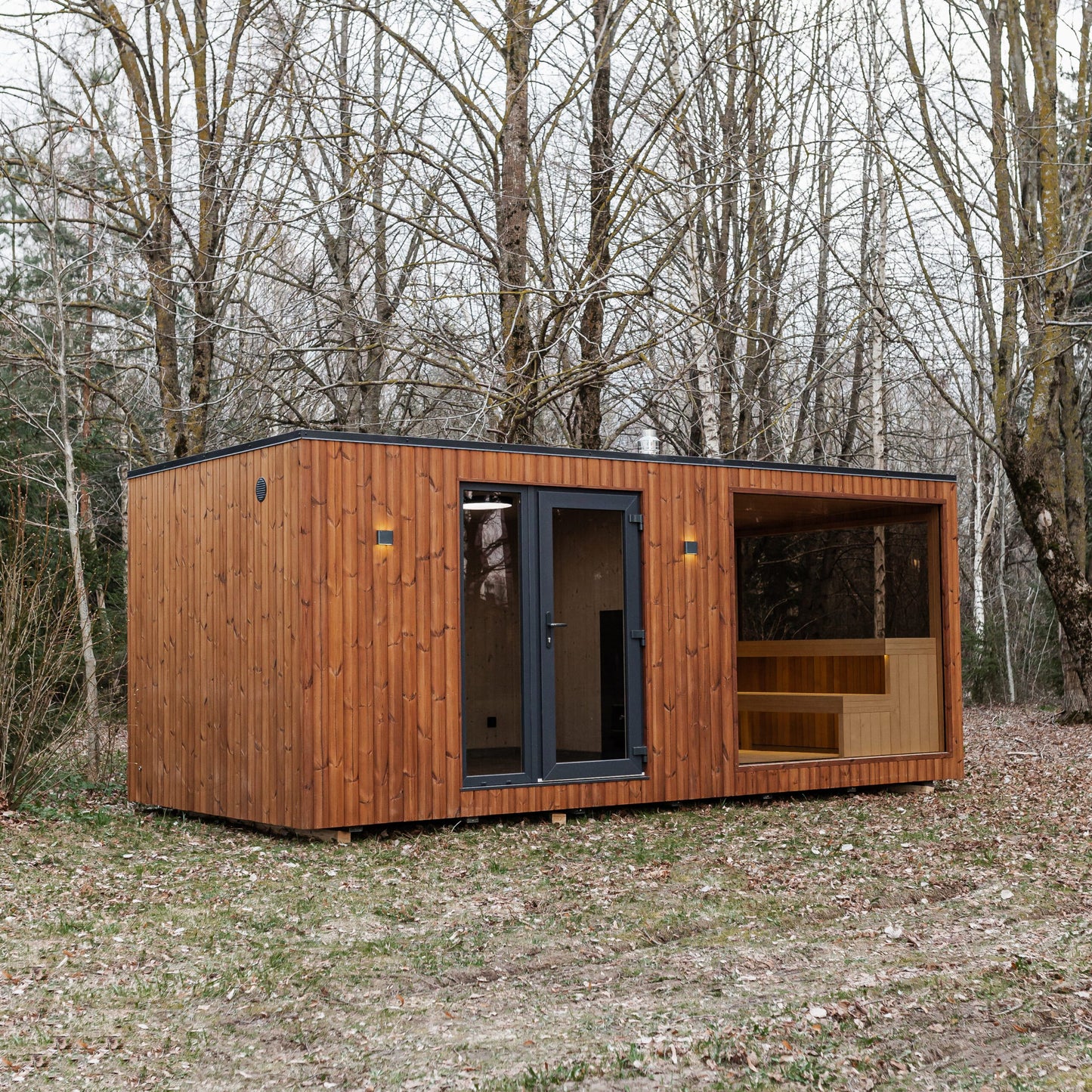 Luxus Thermoholz Modulsauna & Wellnesskabine