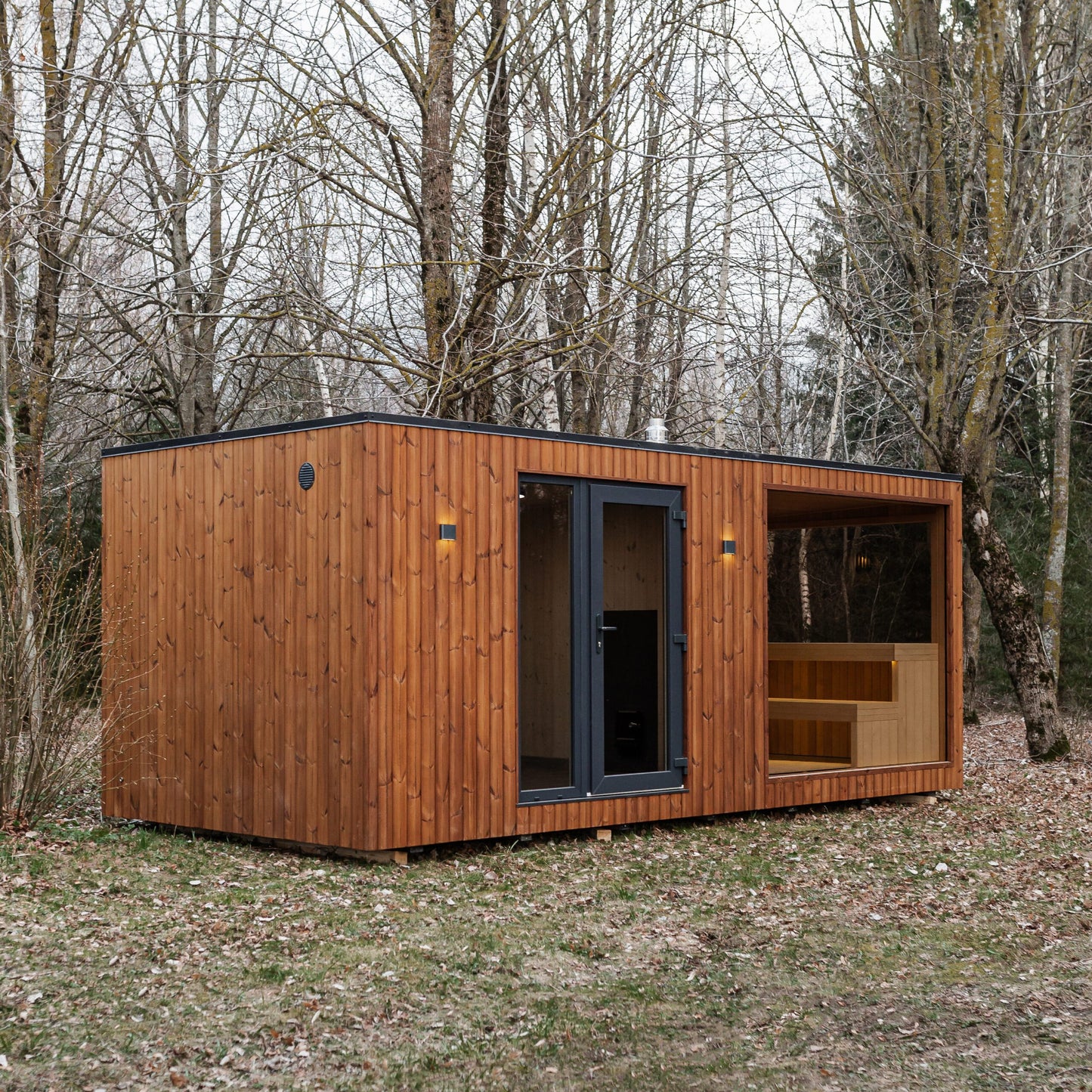 Luxus Thermoholz Modulsauna & Wellnesskabine
