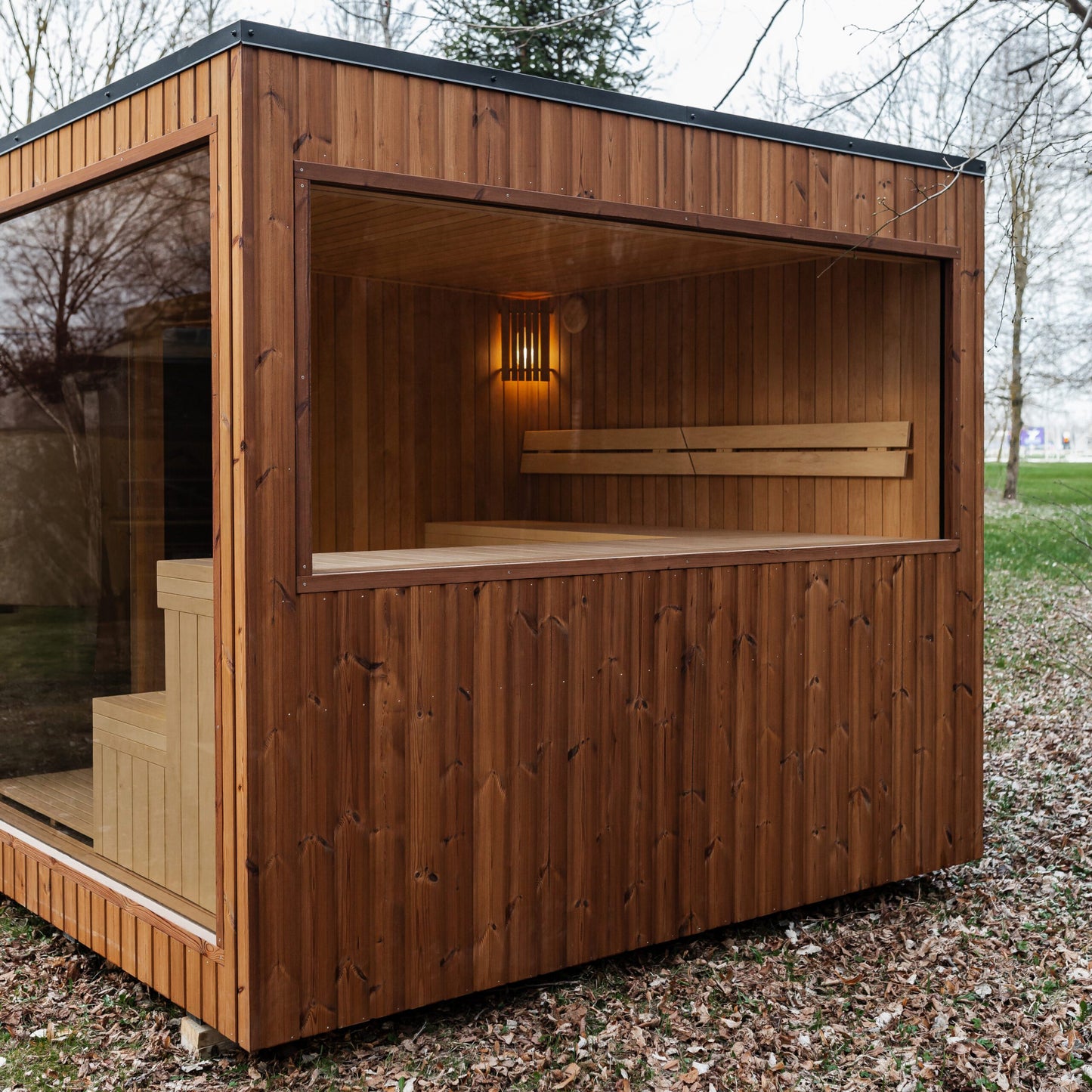 Luxus Thermoholz Modulsauna & Wellnesskabine