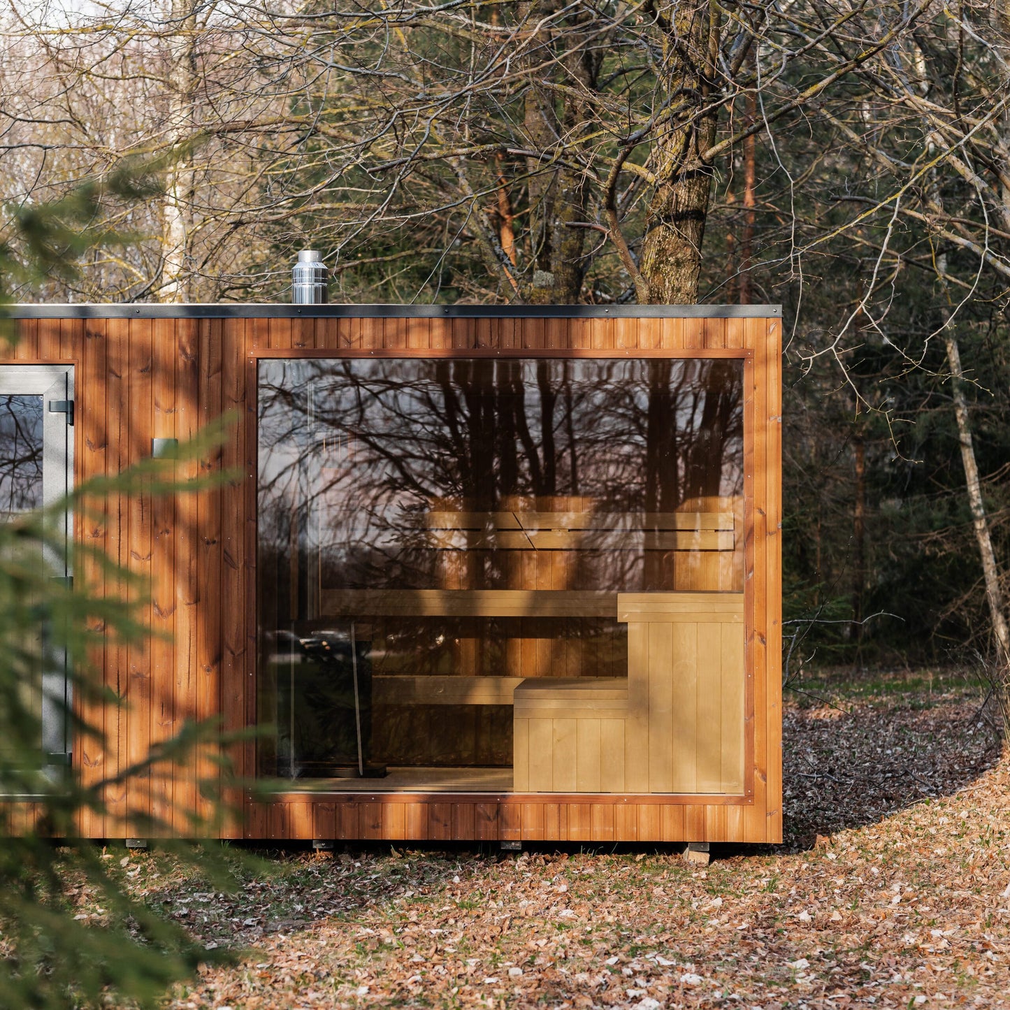 Luxus Thermoholz Modulsauna & Wellnesskabine