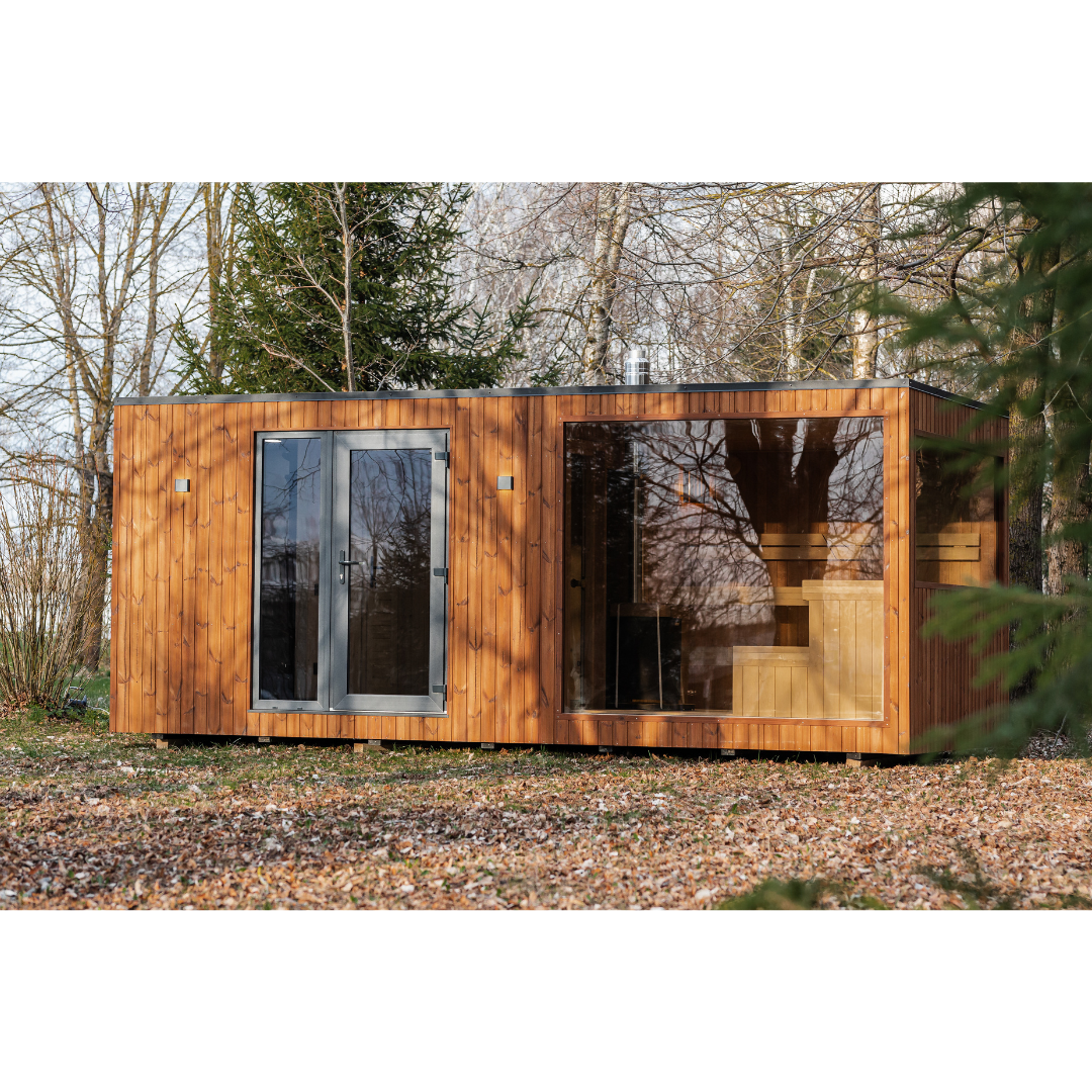 Luxus Thermoholz Modulsauna & Wellnesskabine