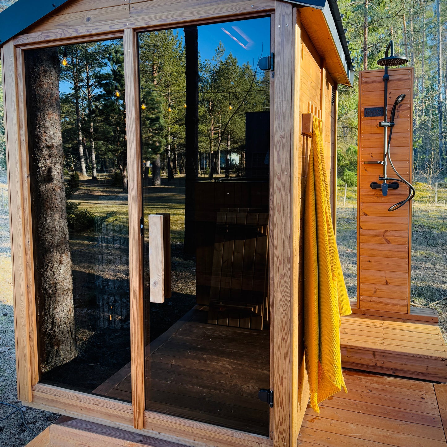 Handmade DIY Thermowood sauna kit for outdoor retreats
