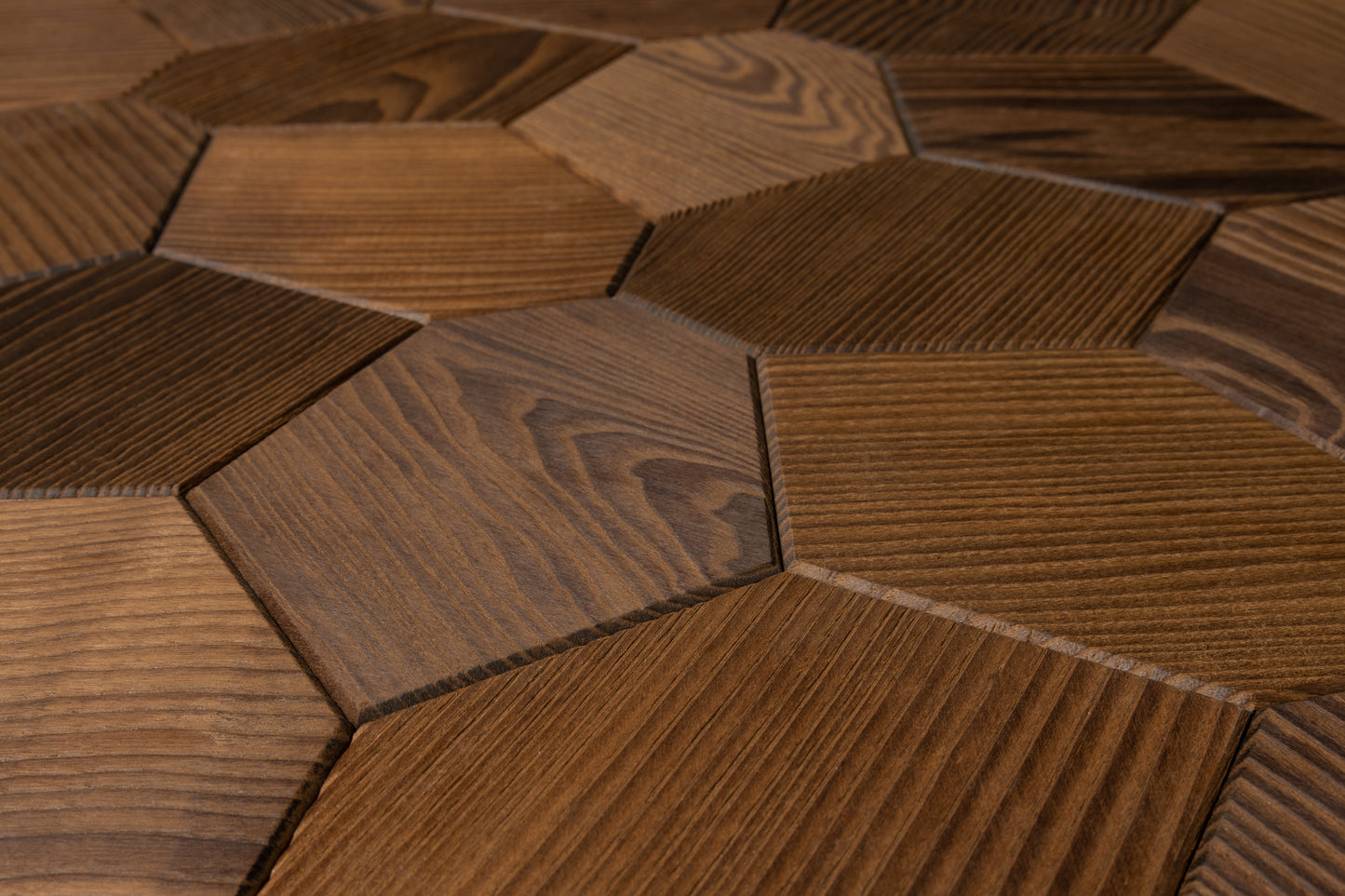 Decorative wall panel Hexagon thermoash brushed