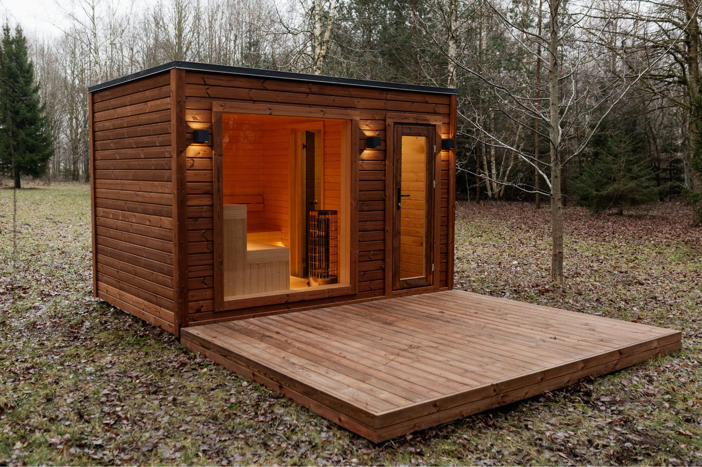 Rahmensauna Thermowood 245×340