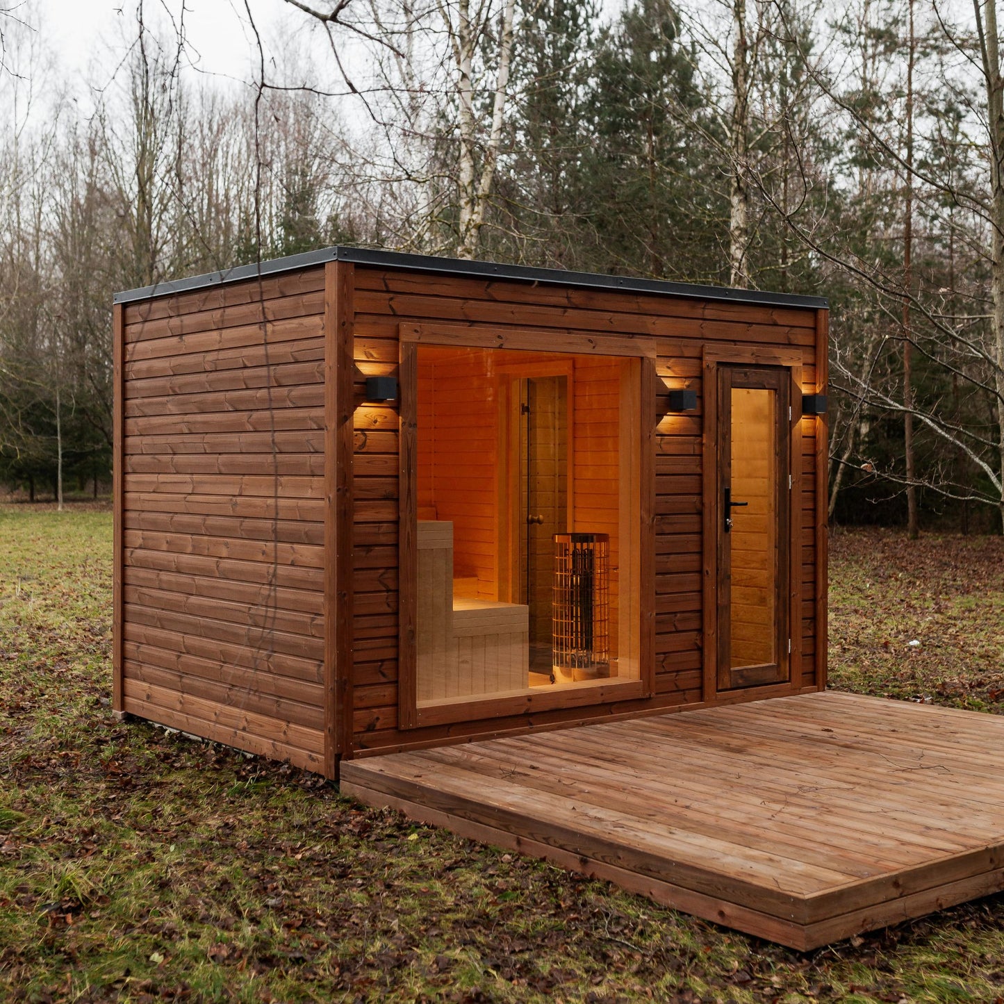 Rahmensauna Thermowood 245×340