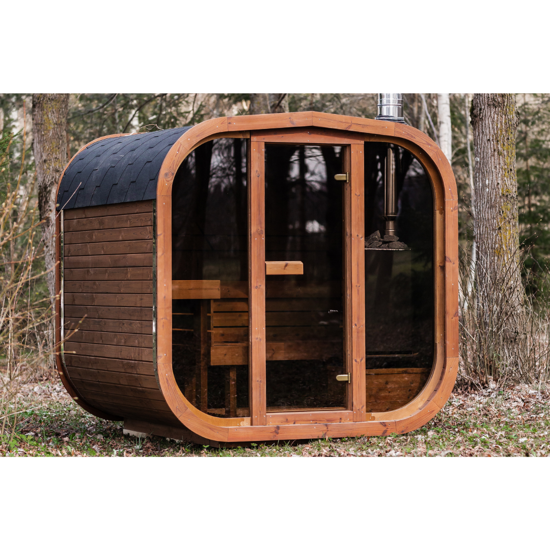 Handgefertigte Thermoholz-Sauna CUBE MINI DIY – 2 m