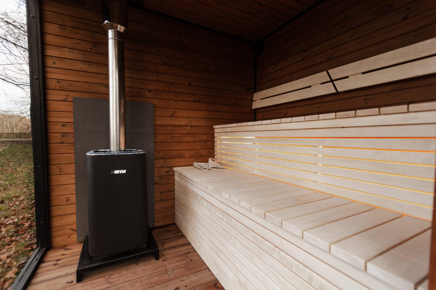 6-Personen Thermoholz Außensauna