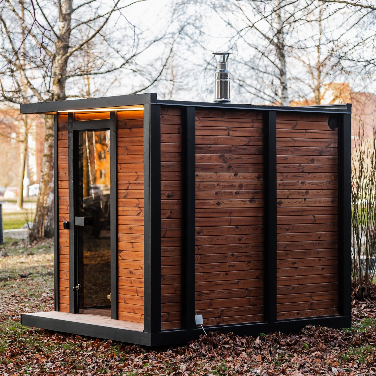 6-Personen Thermoholz Außensauna