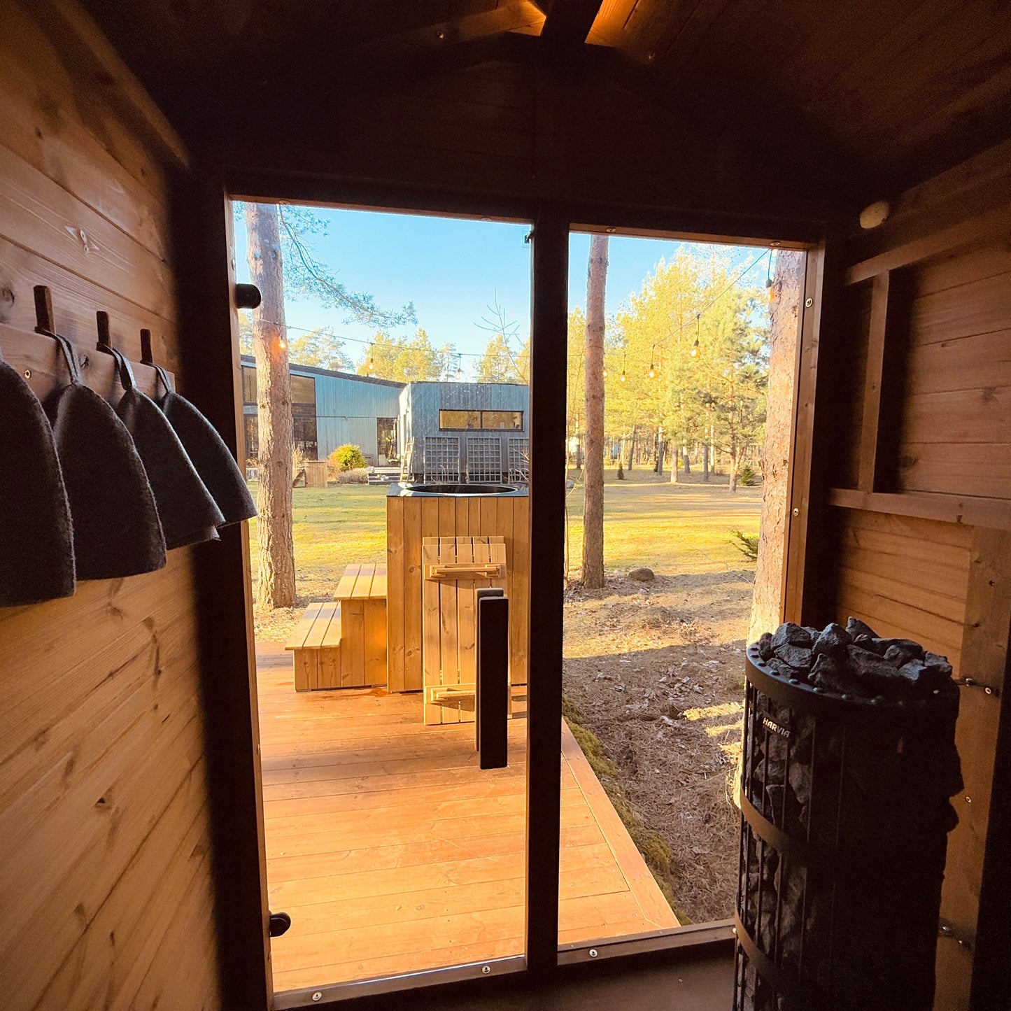 Eco-friendly DIY sauna kit with Thermowood panels