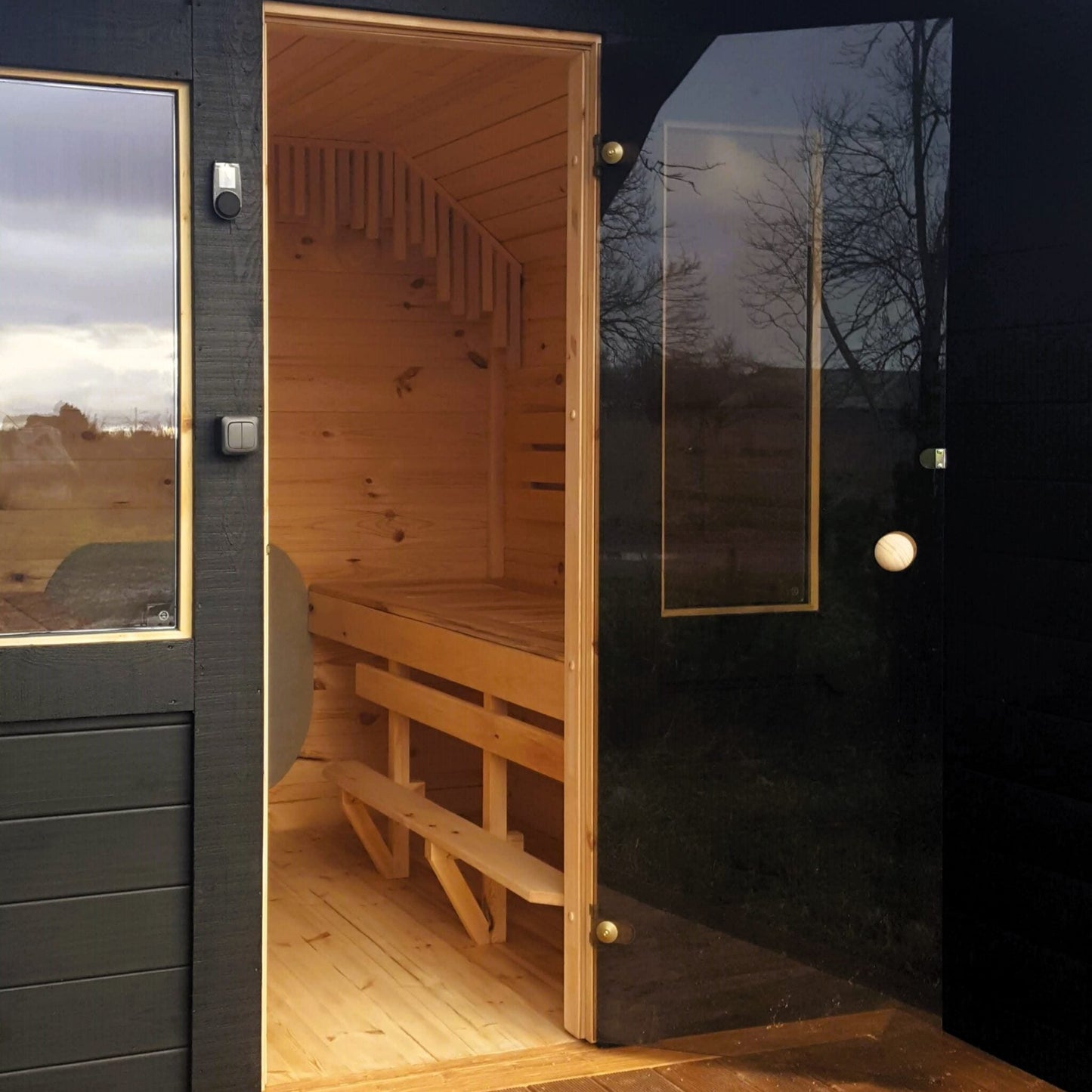 Eco-friendly traditional sauna for outdoor wellness and relaxation