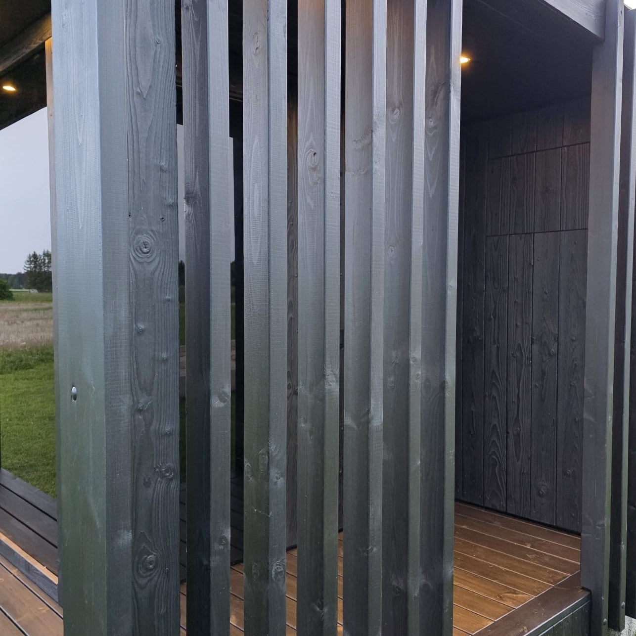 Premium luxury sauna cabin with glass panels and eco-friendly insulation