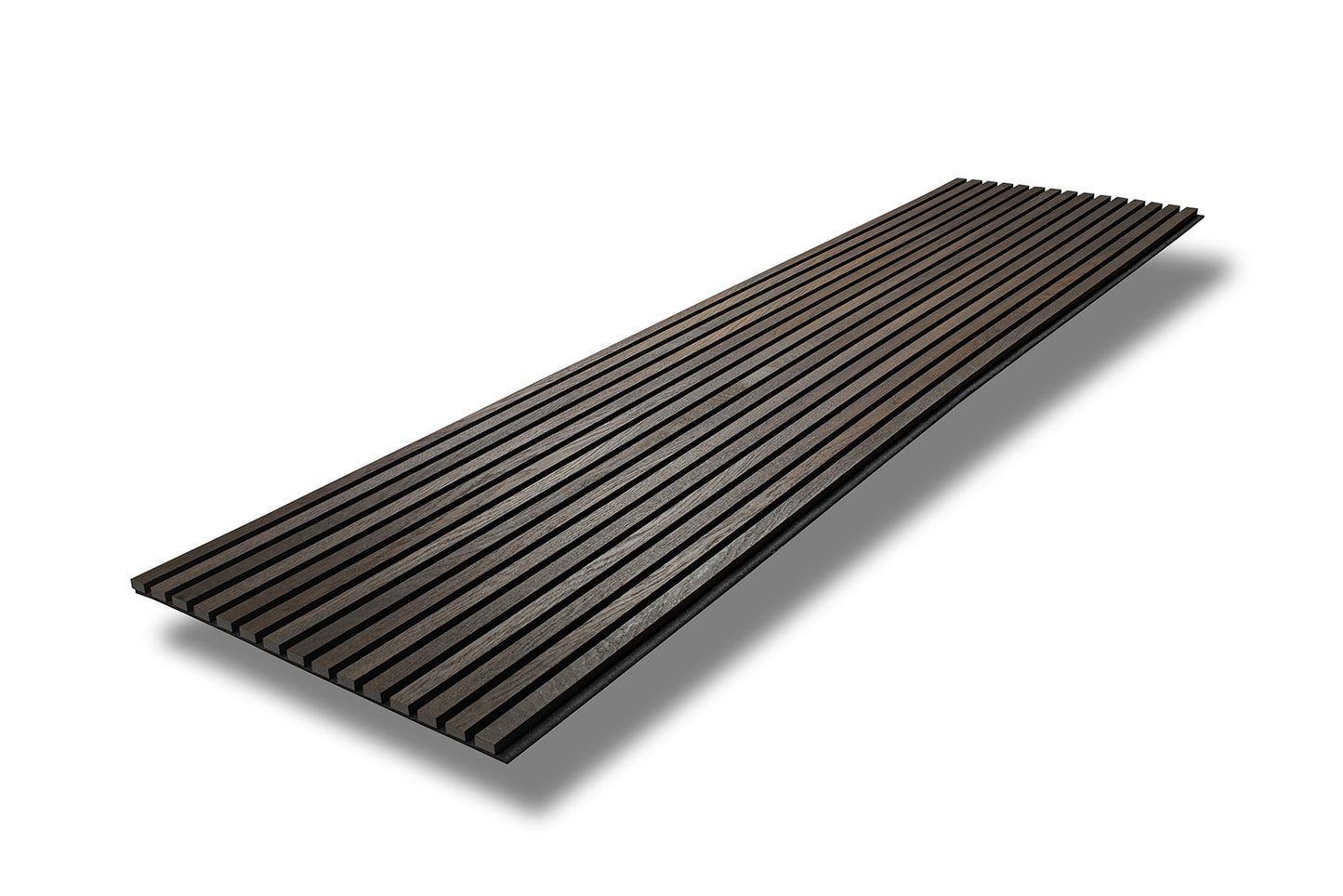 Smoked Oak Wood Acoustic Panel black felt 2400mm