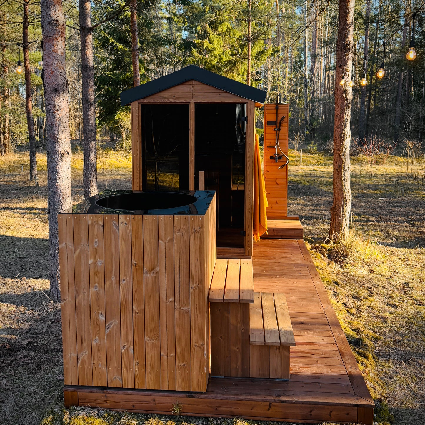 DIY home sauna kit crafted with Thermowood finish