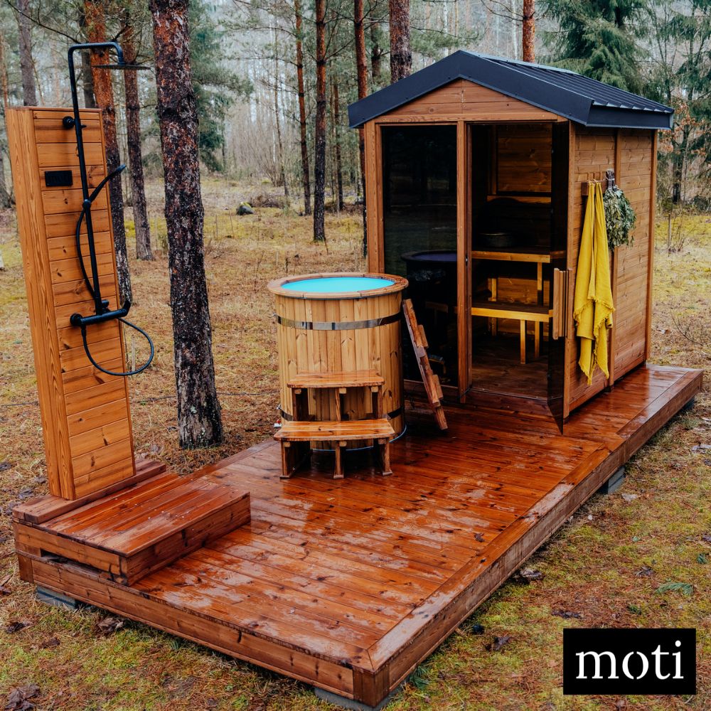 Thermowood outdoor DIY sauna kit for relaxation