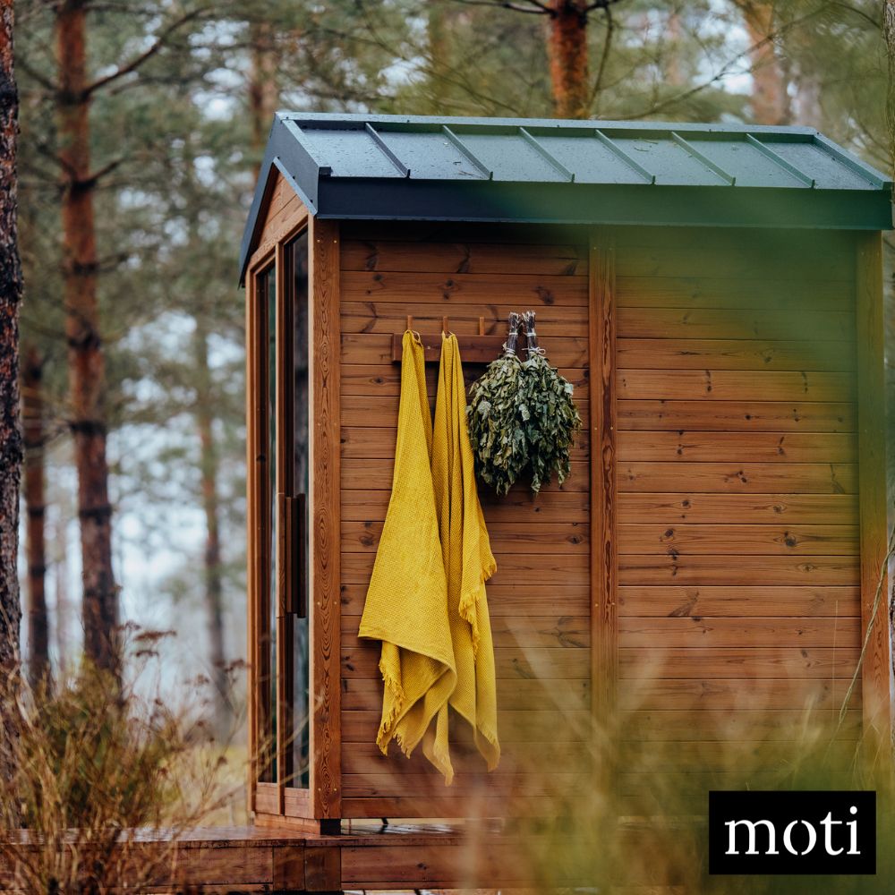 Outdoor Thermowood sauna kit for wellness and relaxation