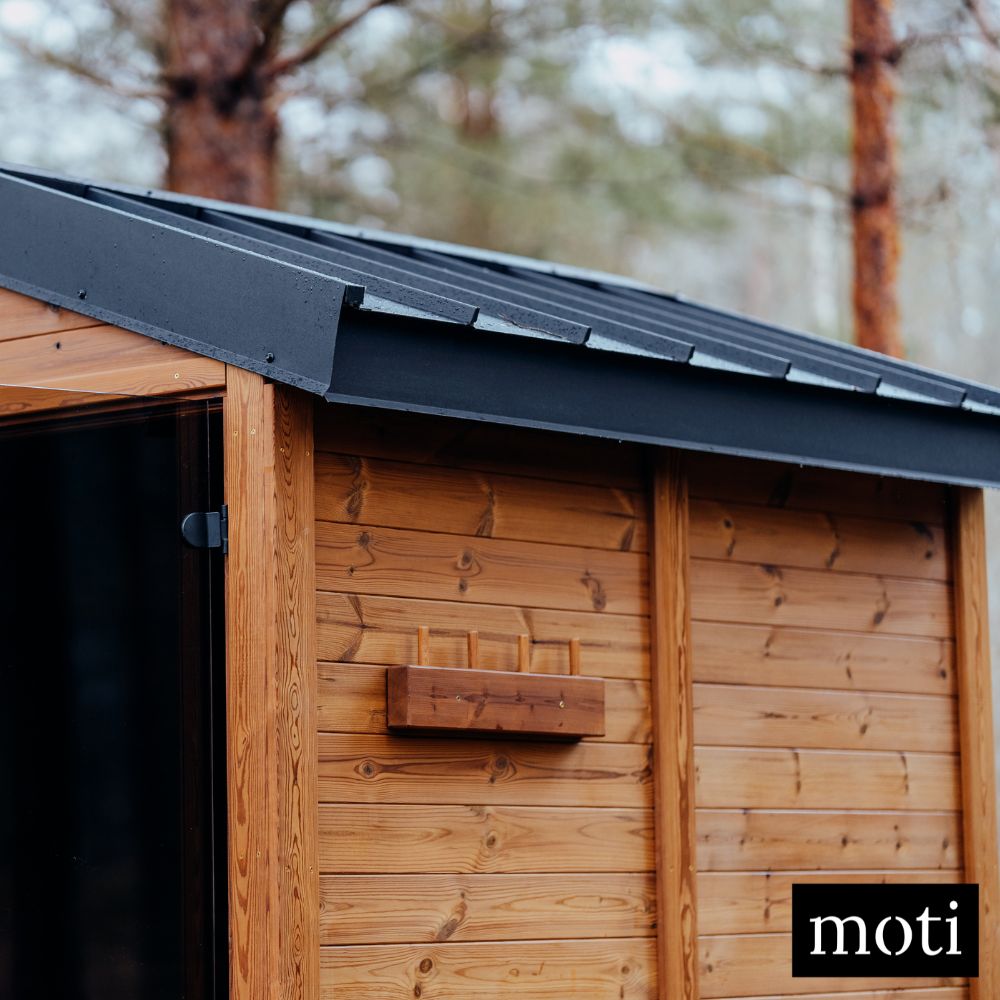 DIY garden sauna kit with Thermowood finish