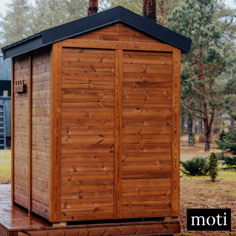 Private home DIY sauna kit crafted from Thermowood