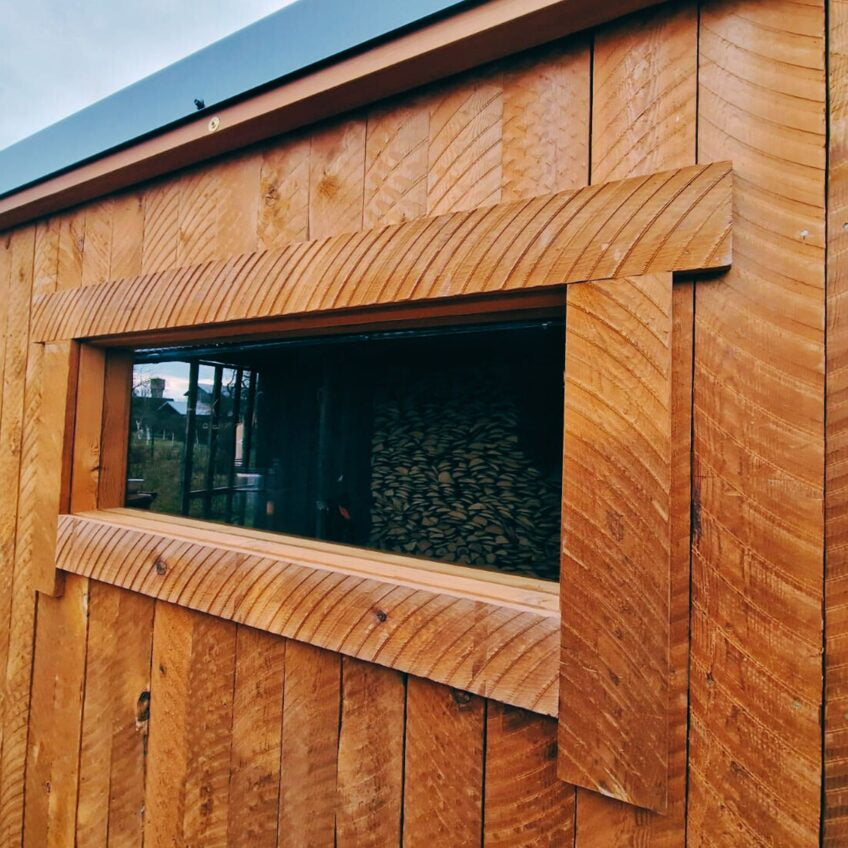 Thermowood compact sauna cabin for outdoor relaxation and therapy