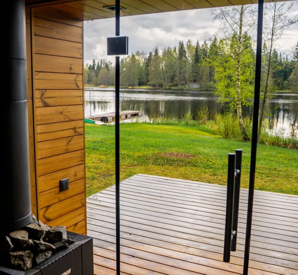 Handgefertigte Thermoholz-Sauna Arona Premium